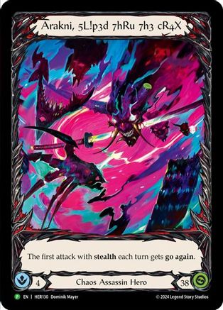 Arakni, 5L!p3d 7hRu 73h cR4X (Extended Art) (HER130) - Flesh and Blood: Promo Cards Cold Foil