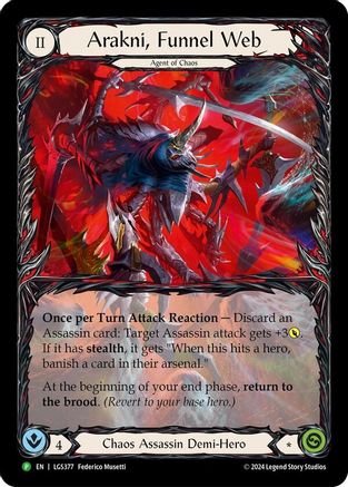 Arakni, Funnel Web (Extended Art) - LGS377 (LGS377) - Flesh and Blood: Promo Cards Rainbow Foil