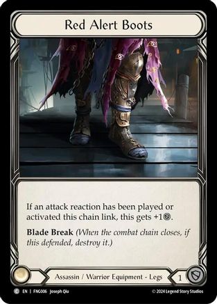 Red Alert Boots (FNG006) - Blitz Deck: The Hunted - Fang