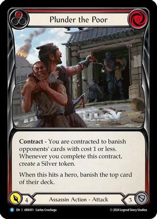 Plunder the Poor (Red) (ARK011) - Blitz Deck: The Hunted - Arakni