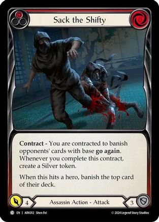 Sack the Shifty (Red) (ARK012) - Blitz Deck: The Hunted - Arakni