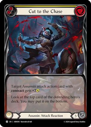 Cut to the Chase (Yellow) (Extended Art) (ARK018) - Blitz Deck: The Hunted - Arakni