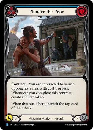 Plunder the Poor (Blue) (ARK021) - Blitz Deck: The Hunted - Arakni