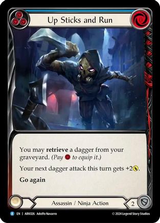 Up Sticks and Run (Blue) (ARK026) - Blitz Deck: The Hunted - Arakni