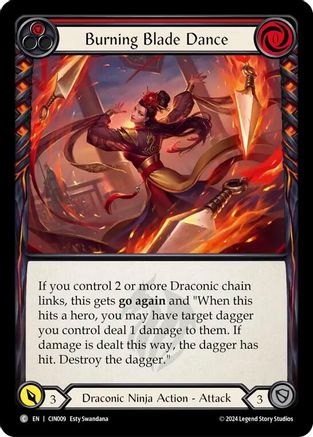 Burning Blade Dance (Red) (CIN009) - Blitz Deck: The Hunted - Cindra