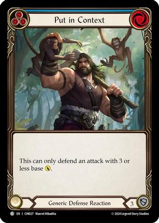 Put in Context (Blue) (CIN027) - Blitz Deck: The Hunted - Cindra