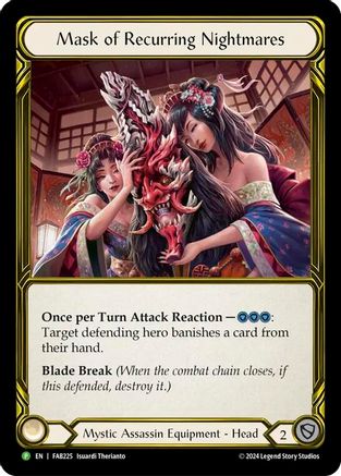 Mask of Recurring Nightmares (Golden) - FAB225 (FAB225) - Flesh and Blood: Promo Cards Cold Foil
