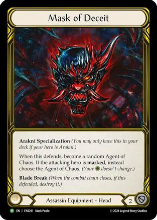 Mask of Deceit - FAB291 (FAB291) - Flesh and Blood: Promo Cards Cold Foil