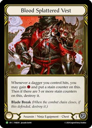 Blood Splattered Vest (Golden) - FAB293 (FAB293) - Flesh and Blood: Promo Cards Cold Foil