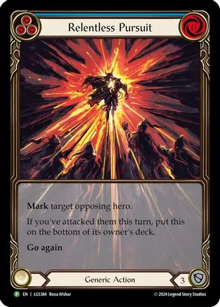 Relentless Pursuit - LGS384 (LGS384) - Flesh and Blood: Promo Cards Rainbow Foil