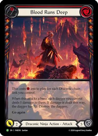 Blood Runs Deep - FAB316 (FAB316) - Flesh and Blood: Promo Cards Rainbow Foil