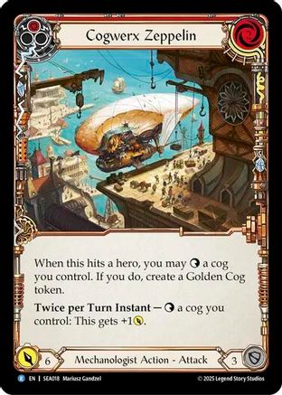 Cogwerx Zeppelin (Red) (SEA018) - High Seas Rainbow Foil