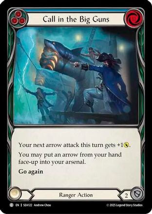 Call in the Big Guns (Blue) (SEA122) - High Seas Rainbow Foil