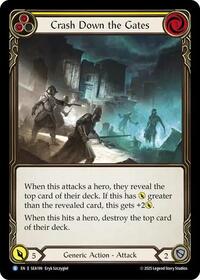 Crash Down the Gates (Yellow) Rainbow Foil