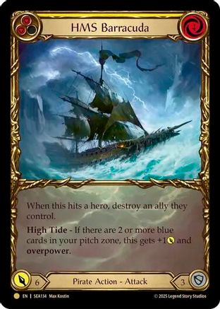 HMS Barracuda (Treasure) (SEA134) - High Seas Cold Foil