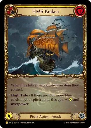 HMS Kraken (Treasure) (SEA135) - High Seas Cold Foil
