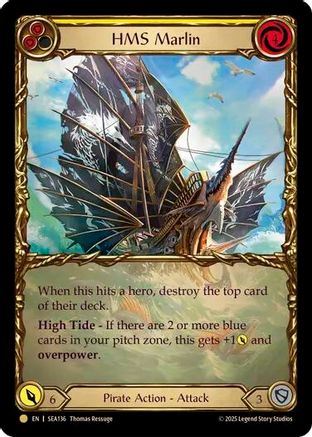 HMS Marlin (Treasure) (SEA136) - High Seas Cold Foil