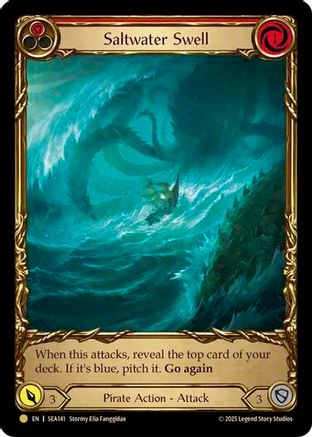 Saltwater Swell (Red) (Treasure) (SEA141) - High Seas Cold Foil