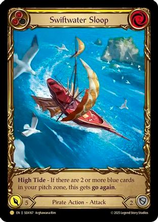 Swiftwater Sloop (Yellow) (Treasure) (SEA167) - High Seas Cold Foil