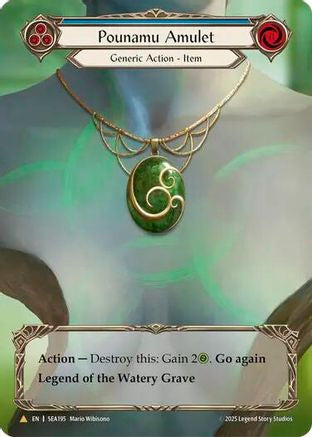 Pounamu Amulet (Treasure) (SEA195) - High Seas Cold Foil