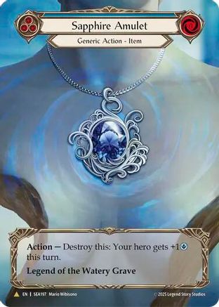 Sapphire Amulet (Treasure) (SEA197) - High Seas Cold Foil