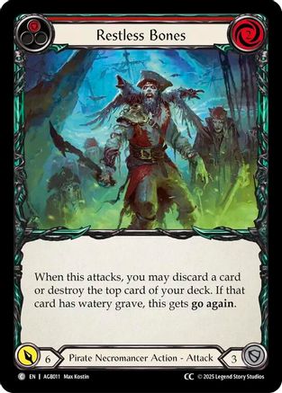 Restless Bones (Red) (CC Tag) (AGB011) - Armory Deck: Gravy Bones