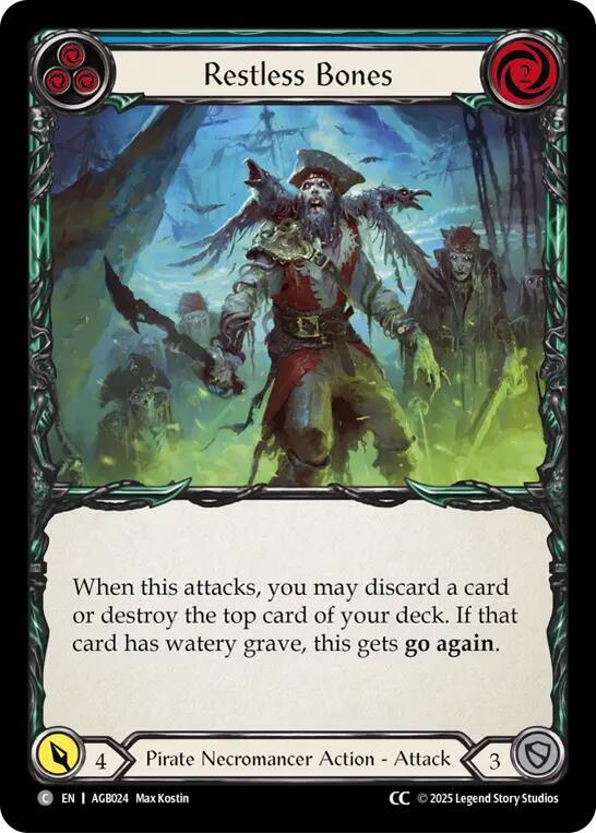 Restless Bones (Blue) (CC Tag) Armory Deck