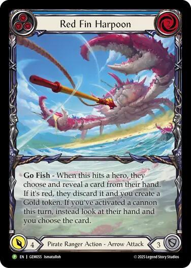 Red Fin Harpoon Rainbow Foil