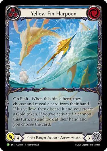 Yellow Fin Harpoon Rainbow Foil