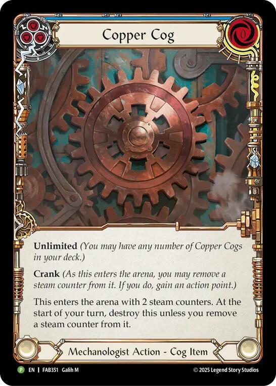 Copper Cog Cold Foil Promo