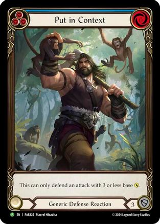 Put in Context - FAB325 (FAB325) - Flesh and Blood: Promo Cards Rainbow Foil