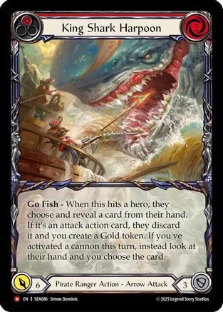 King Shark Harpoon (Extended Art) (SEA086) - High Seas Rainbow Foil