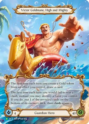 Victor Goldmane, High and Mighty - HER145 (HER145) - Flesh and Blood: Promo Cards Rainbow Foil