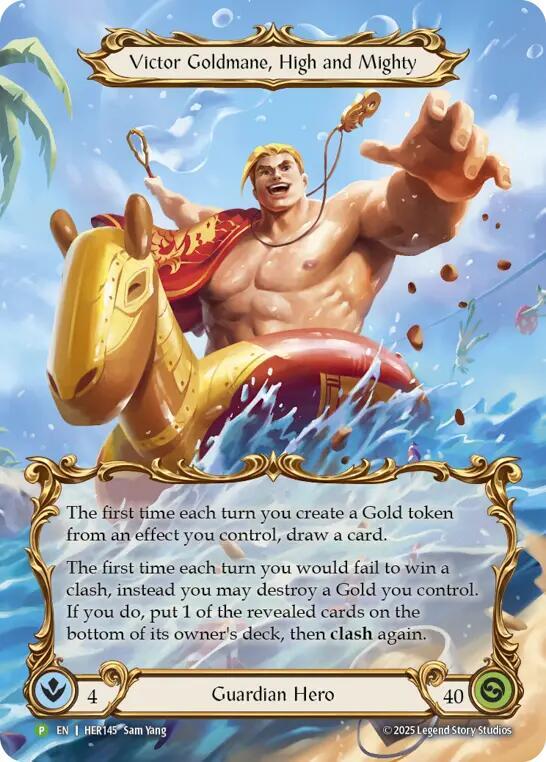 Victor Goldmane, High and Mighty Beach Rainbow Foil Promo