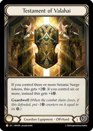 Testament of Valahai (MPG004) - Mastery Pack Guardian Rainbow Foil