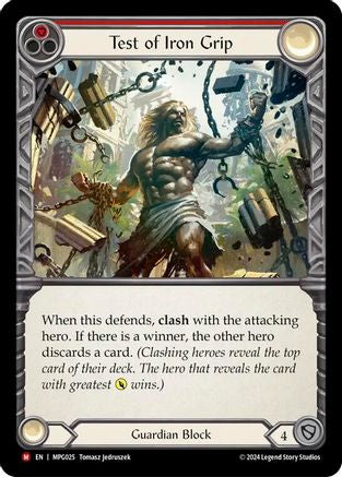 Test of Iron Grip (MPG025) - Mastery Pack Guardian Rainbow Foil