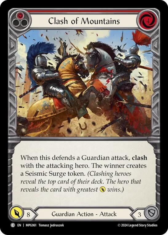 Clash of Mountains (Red) Rainbow Foil