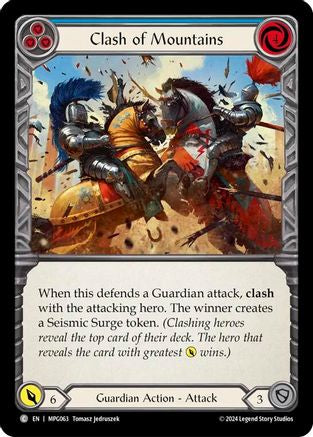 Clash of Mountains (Blue) (MPG063) - Mastery Pack Guardian Rainbow Foil