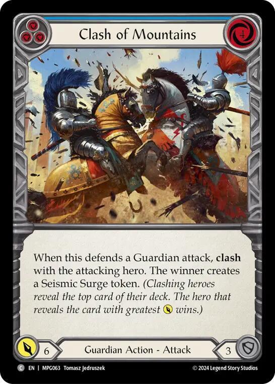 Clash of Mountains (Blue) Rainbow Foil