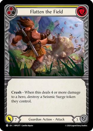 Flatten the Field (Yellow) (MPG077) - Mastery Pack Guardian Rainbow Foil