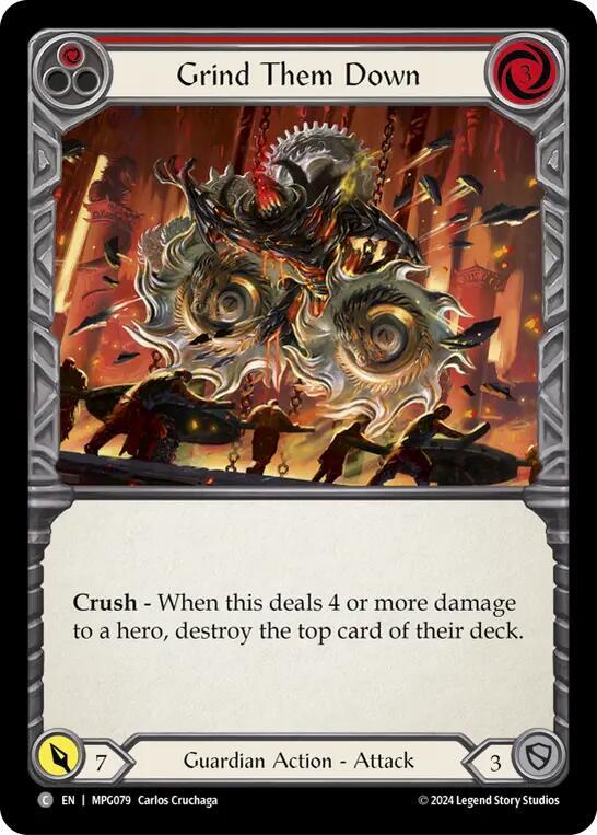 Grind Them Down (Red) Rainbow Foil