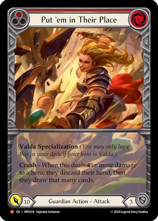 Put 'Em In Their Place (Extended Art) (MPG018) - Mastery Pack Guardian Rainbow Foil
