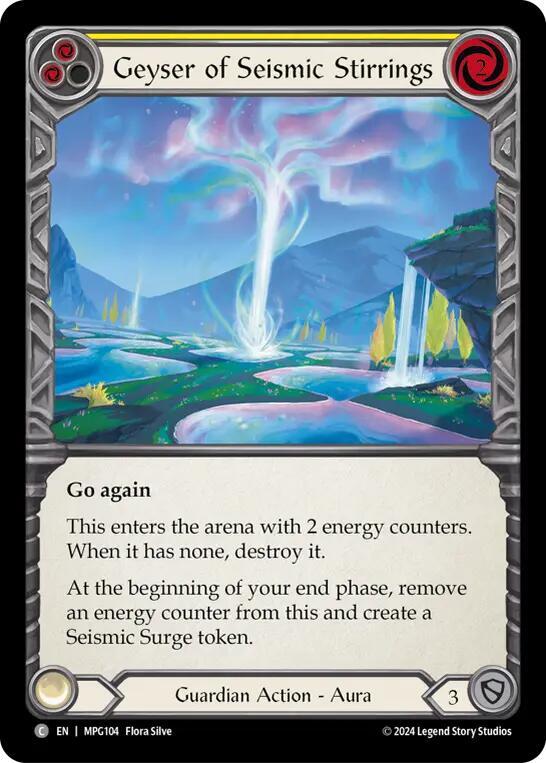 Geyser of Seismic Stirrings (Yellow) Rainbow Foil