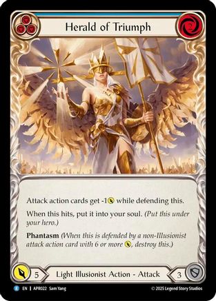 Herald of Triumph (Blue) (APR022) - Armory Deck: Legends Prism