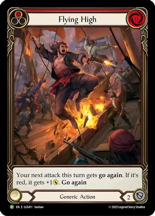 Flying High (Red) - LGS411 (LGS411) - Flesh and Blood: Promo Cards Rainbow Foil