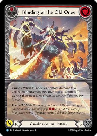 Blinding of the Old Ones (Extended Art) (MPG026) - Mastery Pack Guardian Rainbow Foil