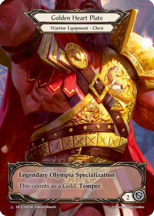 Golden Heart Plate (Marvel) (SUP248) - Super Slam Cold Foil