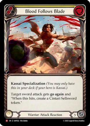 Blood Follows Blade (SUP252) - Super Slam Rainbow Foil