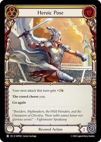 Heroic Pose (Yellow) Rainbow Foil