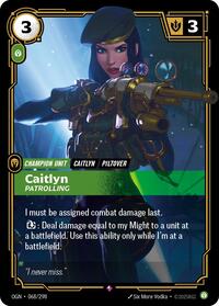 Caitlyn Patrolling